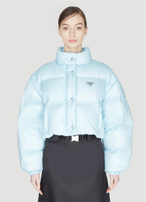 blue prada puffer jacket